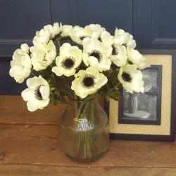 Clear Glass Fine Ribbed Vase 18cm - GL050 8B